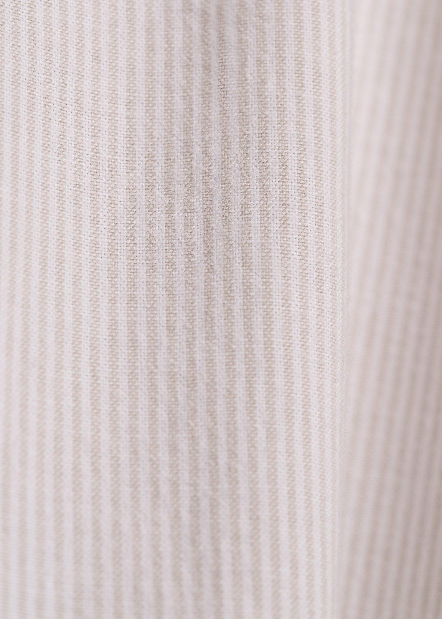 Washed Oxford Shirt for Tall Men in Taupe Mini-stripe Product Image