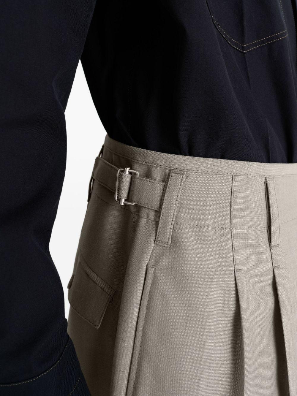 pleated-front side-adjustable trousers Product Image