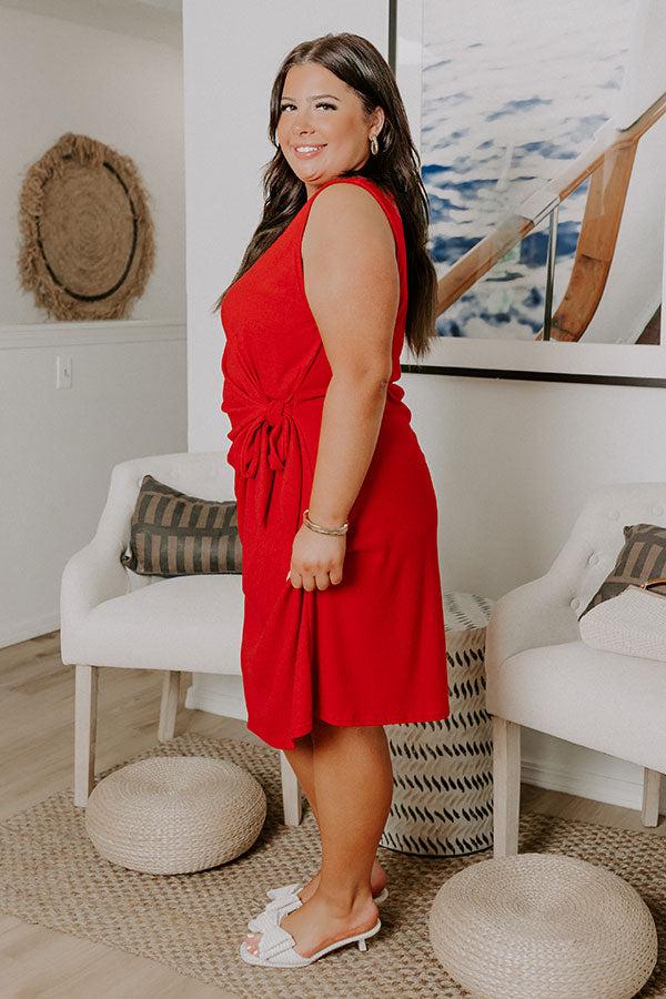 Block Party Chic Front Tie Mini Dress Curves Product Image