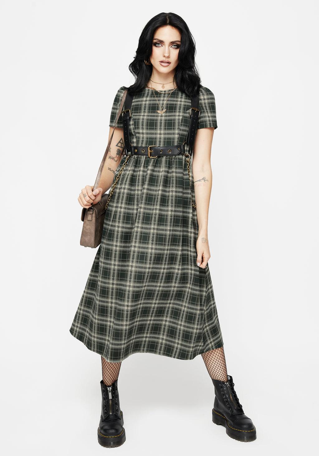 Tulisa Check Midi Dress Product Image