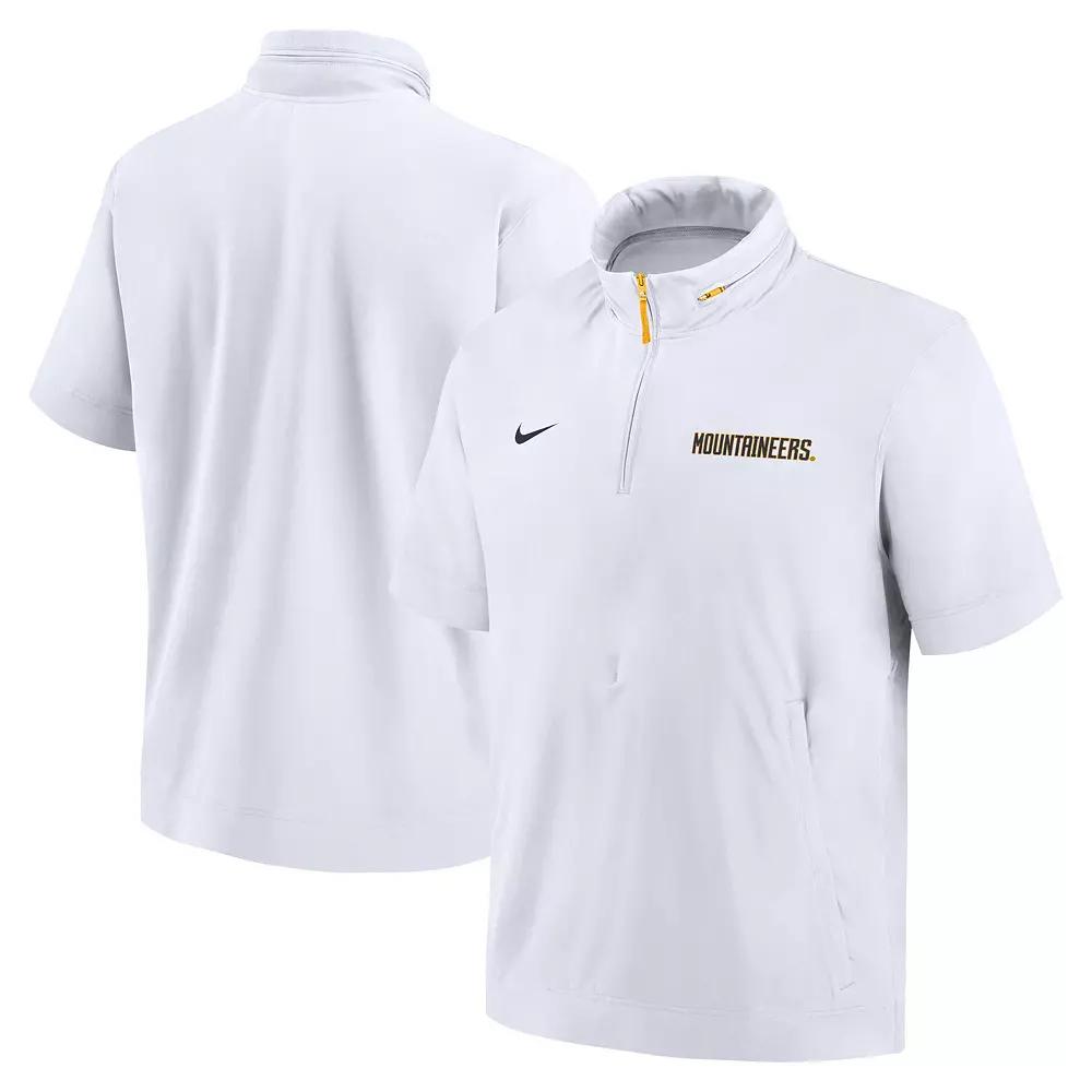Men's Nike White Tennessee Volunteers 2024 Sideline Coach Short Sleeve Half-Zip Hoodie Jacket,  Product Image