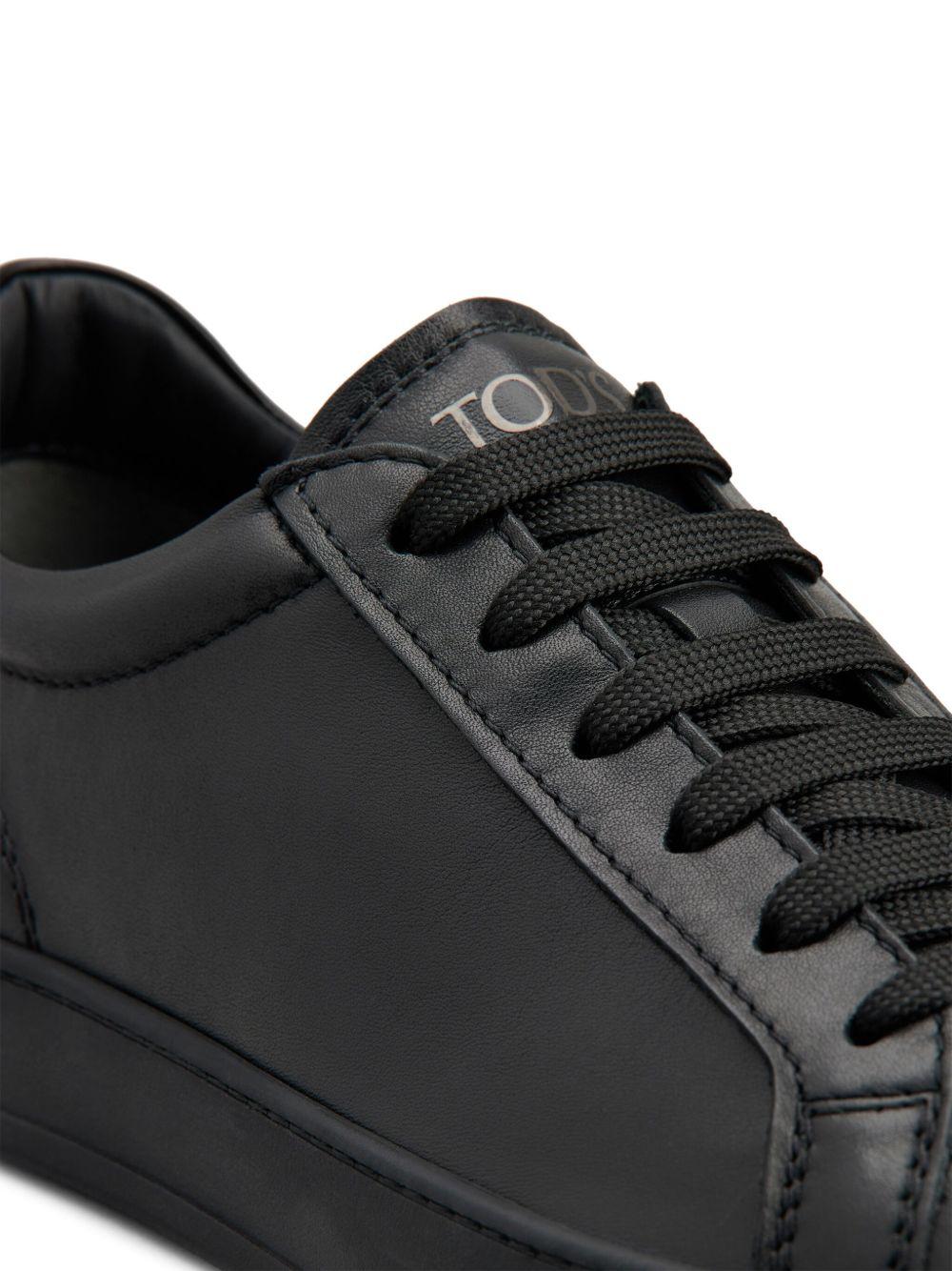 low-top leather sneakers Product Image
