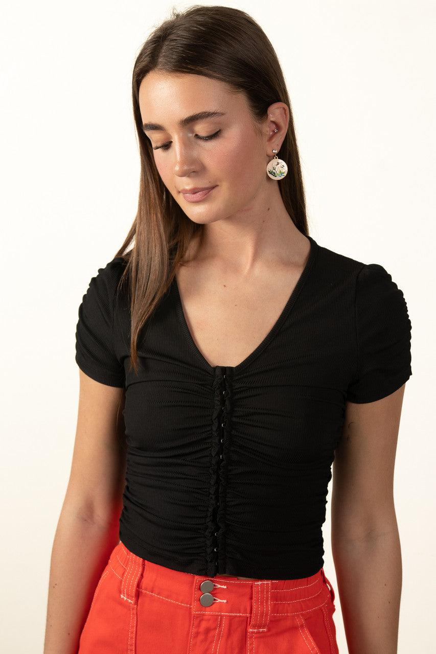 Hook and Eye Black Tee Product Image