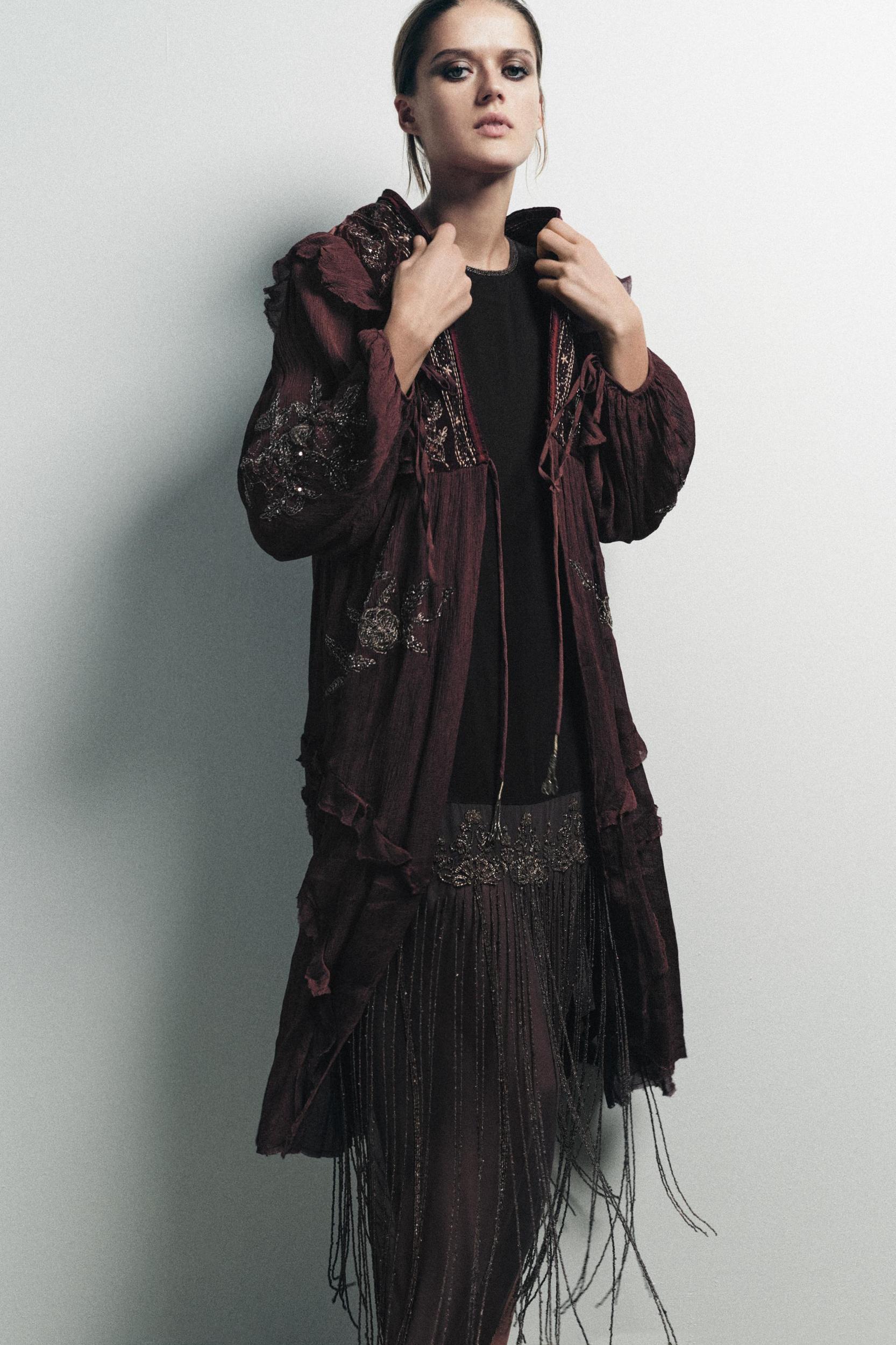 COMBINATION SEQUIN GEORGETTE TOP Product Image