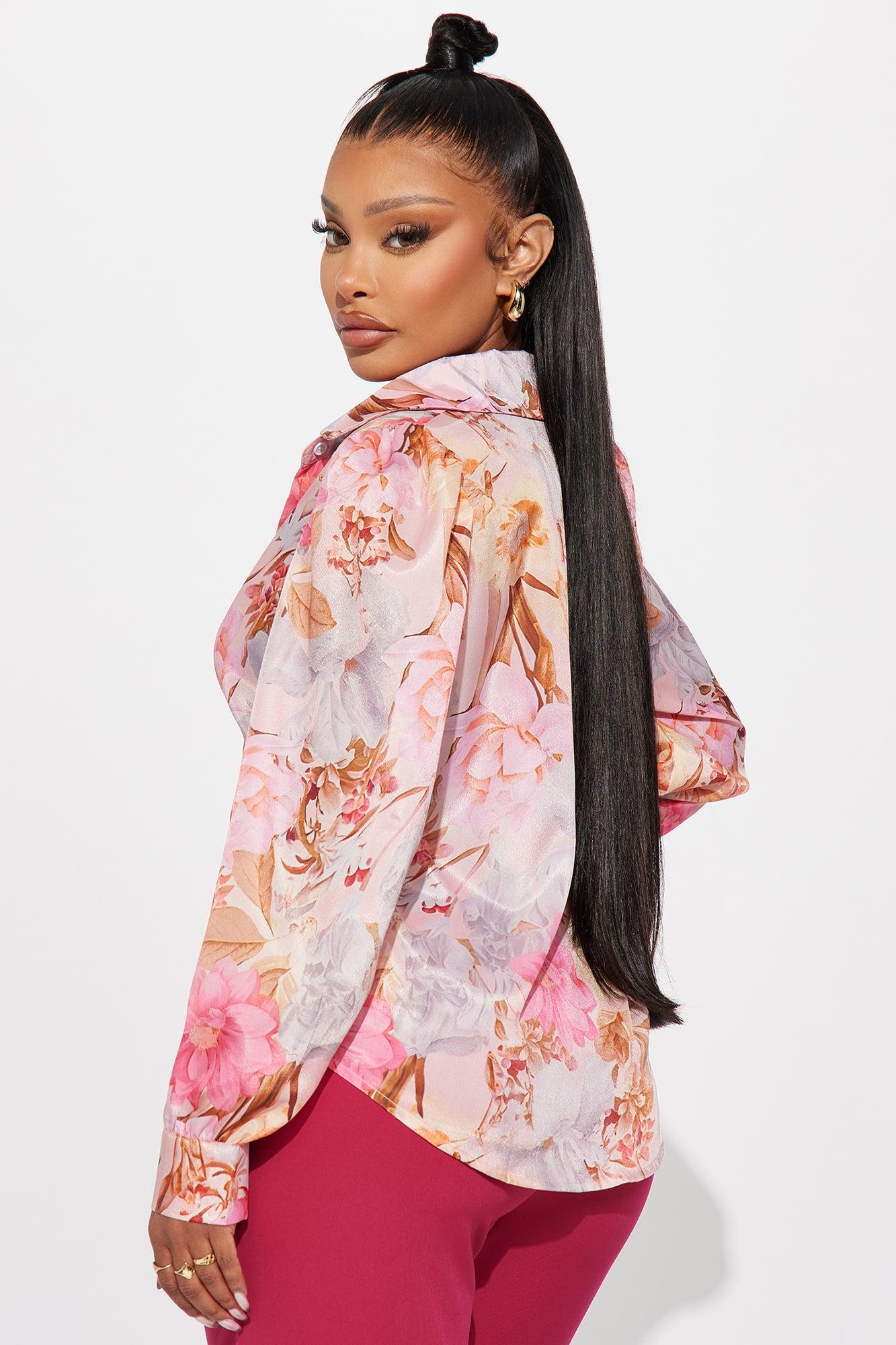 Watch Me Bloom Shirt - Pink/combo Product Image