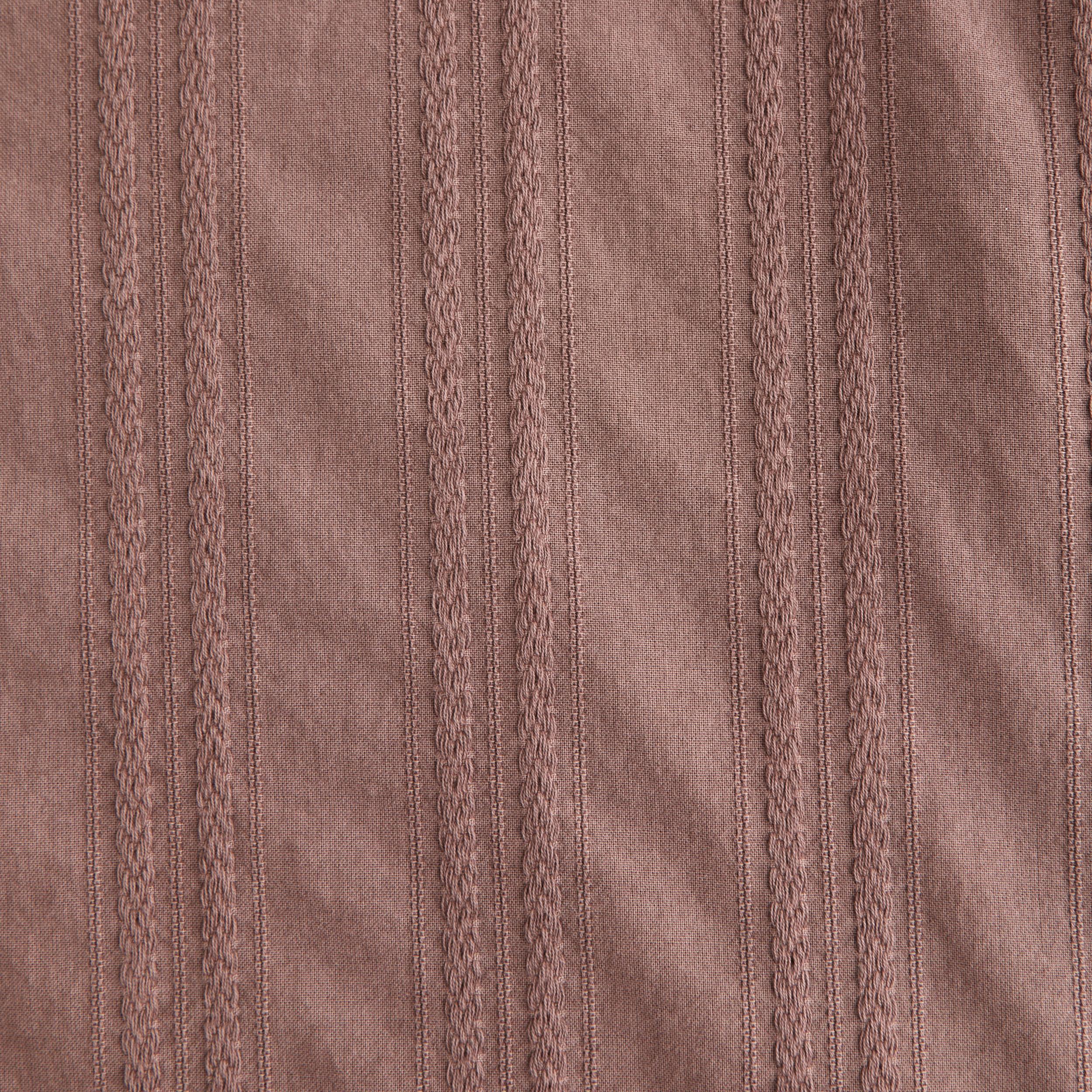 Camp Collar Braided Button-Up Shirt Product Image