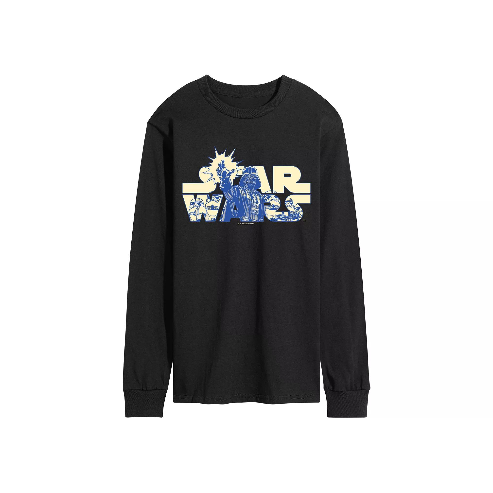 Men's Hot Wheels Logo Flag Long Sleeve Graphic Tee,  Product Image