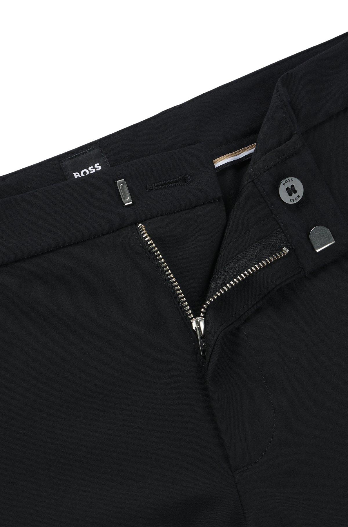 BOSS - Slim-fit trousers in stretch cotton - Black Product Image