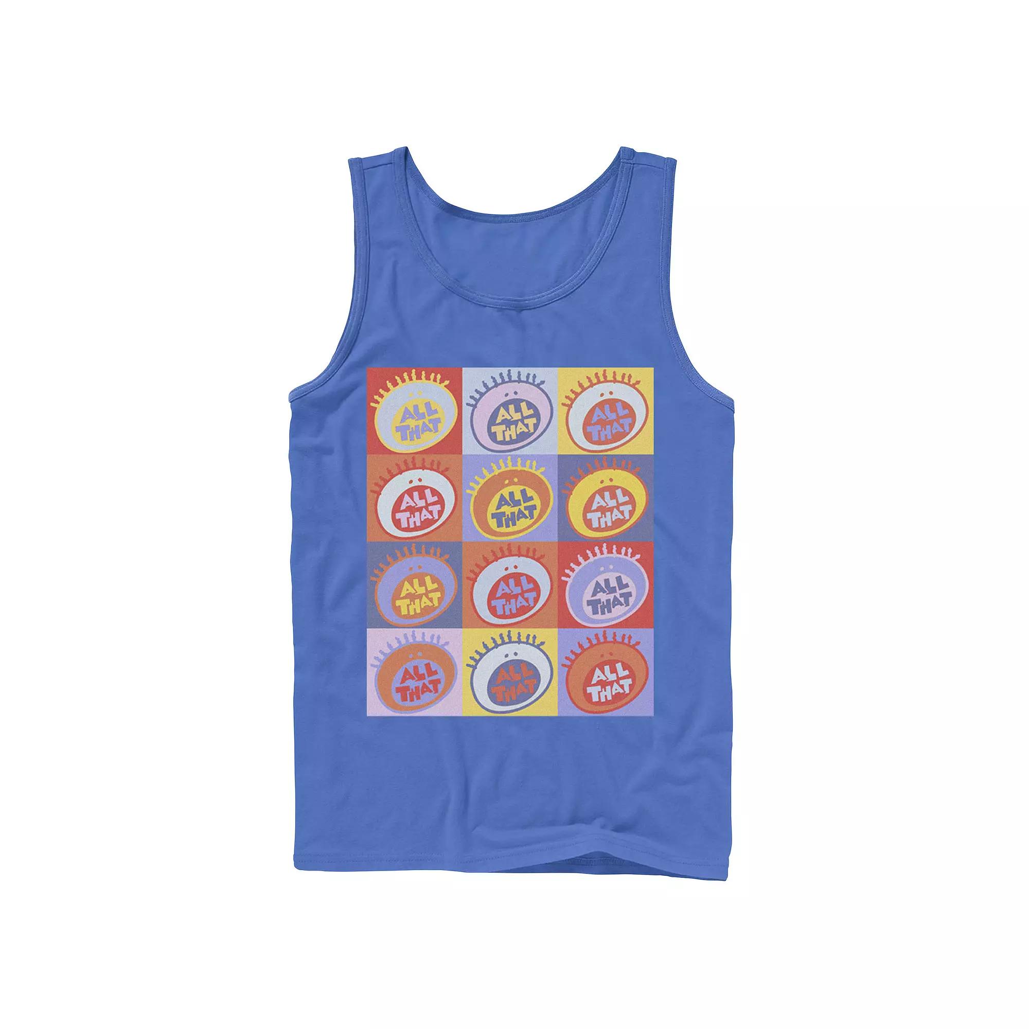 Men's Nickelodeon All That Classic Vintage Logo Panels Graphic Tank Top,  Product Image
