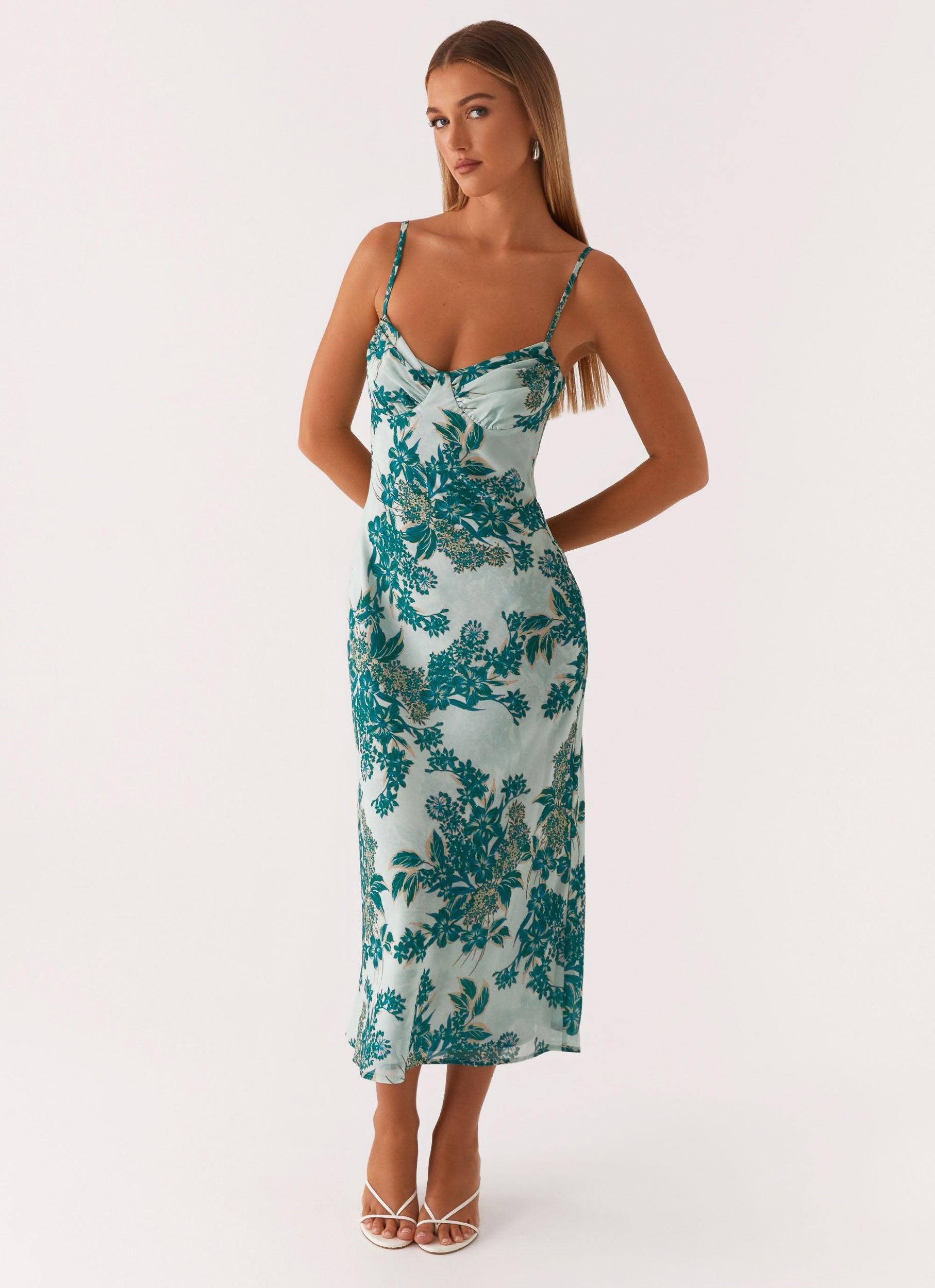 Love Song Midi Dress - Cloud Nine Floral Product Image