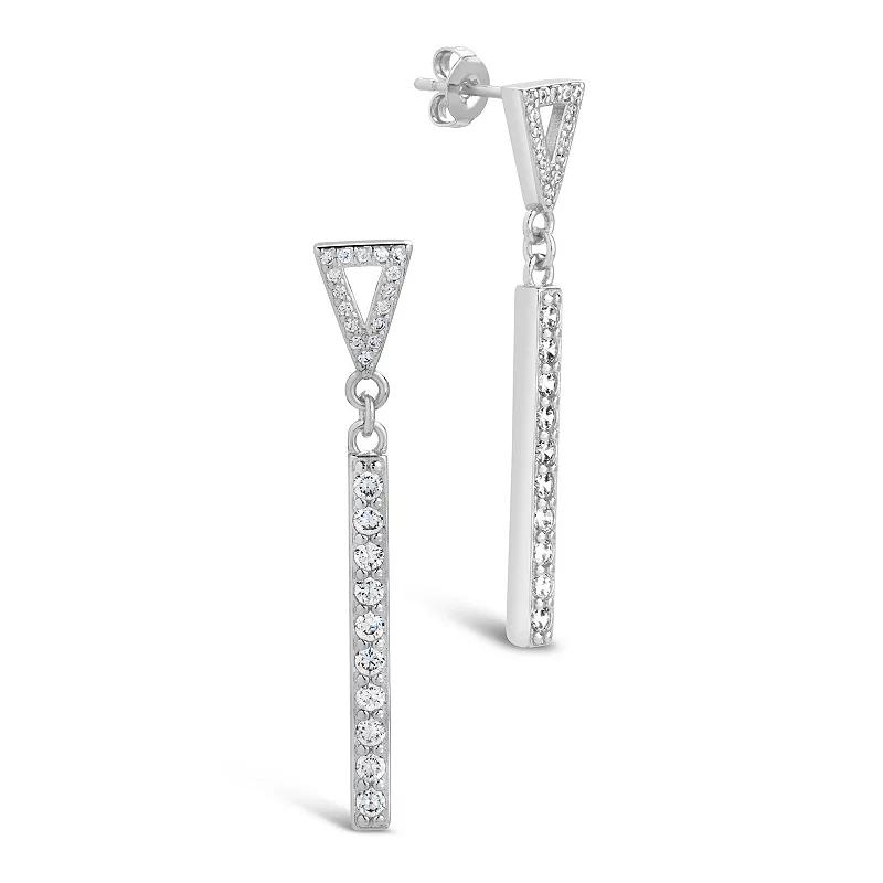MC Collective Cubic Zirconia Drop Stud Earrings, Women's, Silver Tone Product Image
