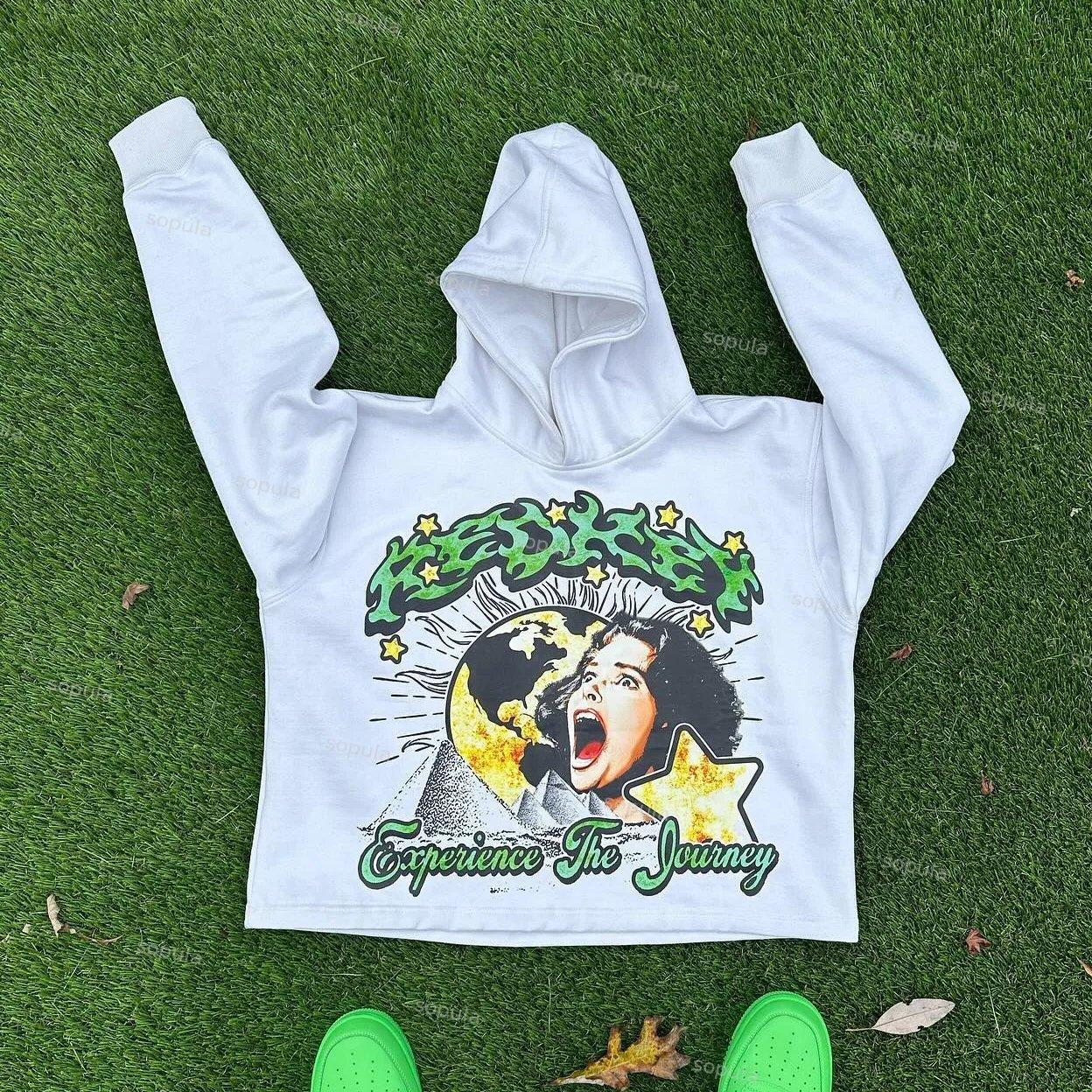 Sopula Pieces Over Opinions Graphic Print Pullover Hoodie Product Image