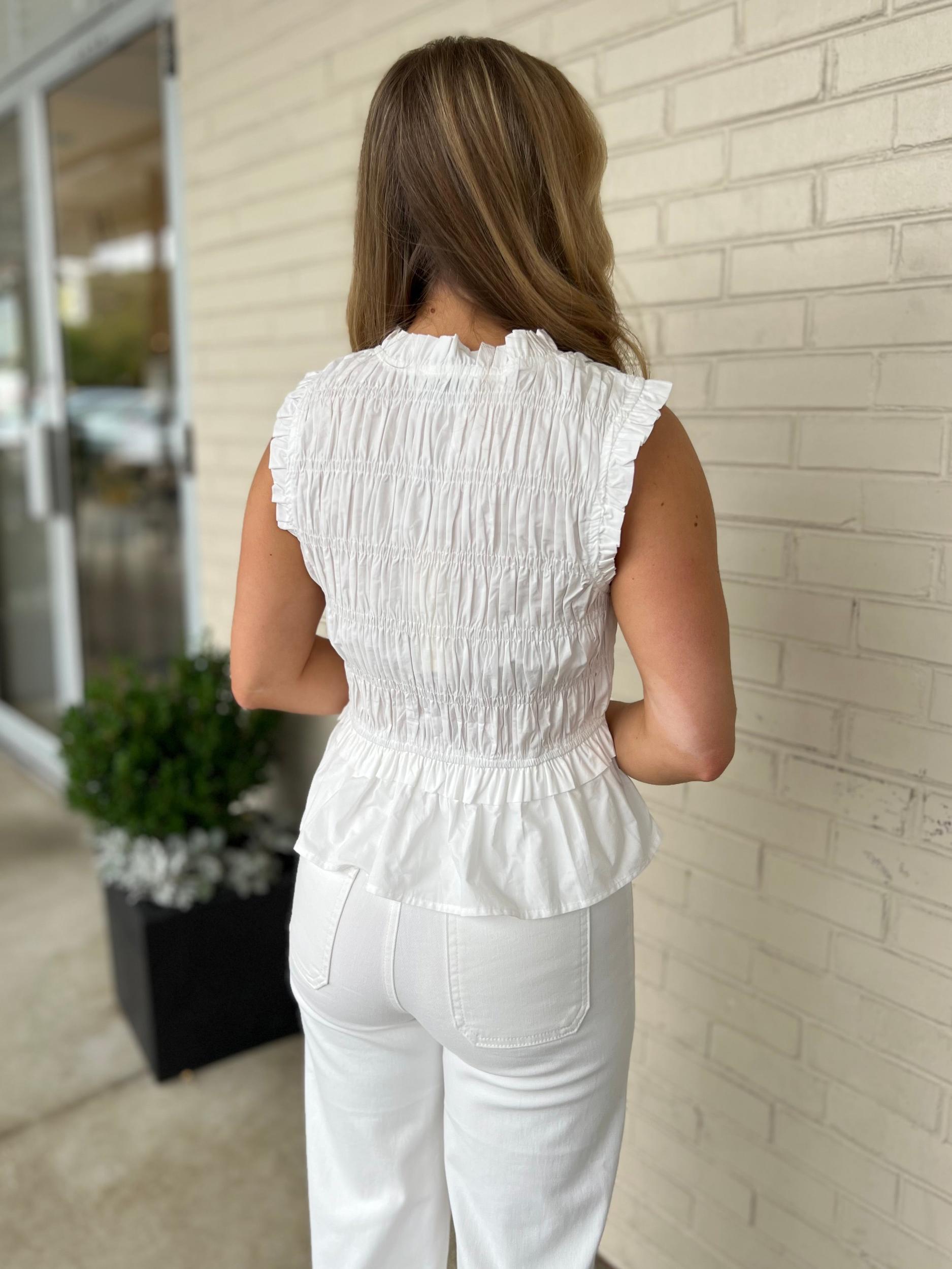 Emery Smocked Sleeveless Top Product Image