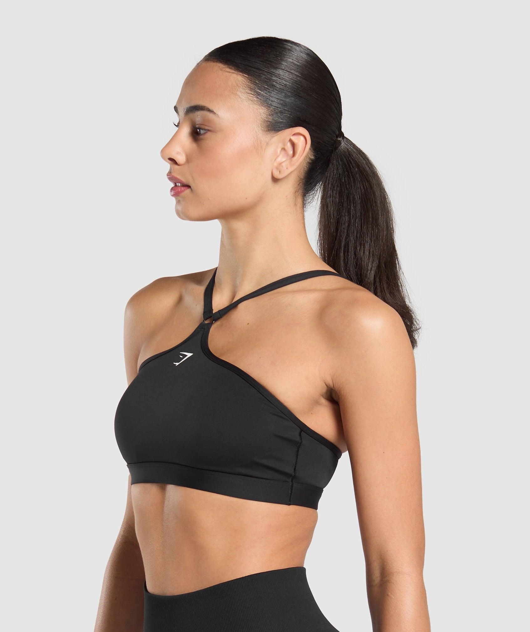 Gymshark Halter Neck Sports Bra - Black Female Product Image