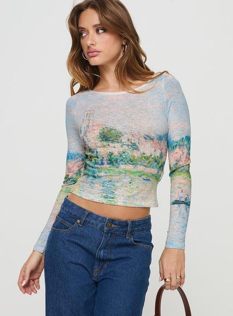 Castle On The Hill Long Sleeve Top Multi Product Image