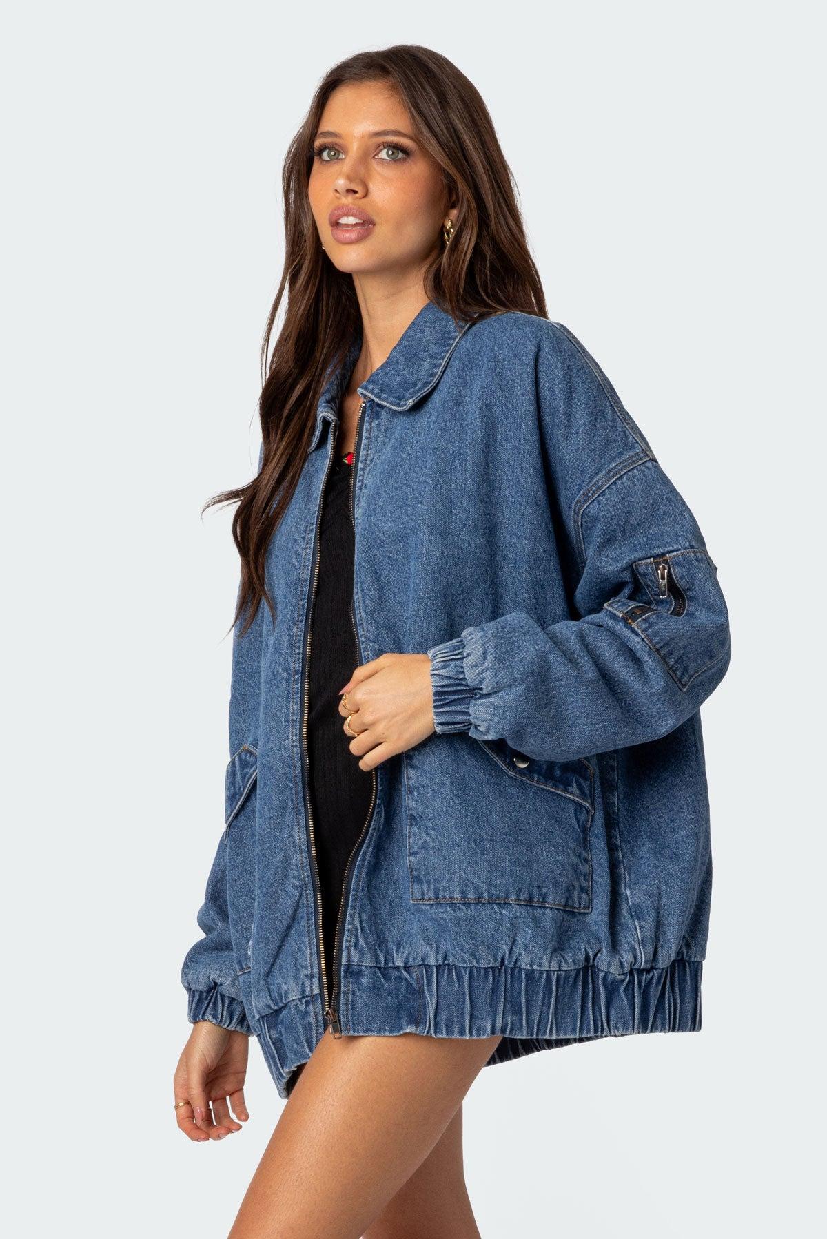Sophie Oversized Washed Denim Coat Product Image