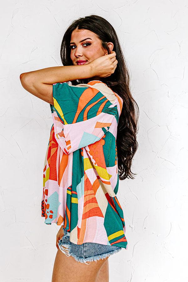 Seeking Sunshine Shift Top In Green Product Image