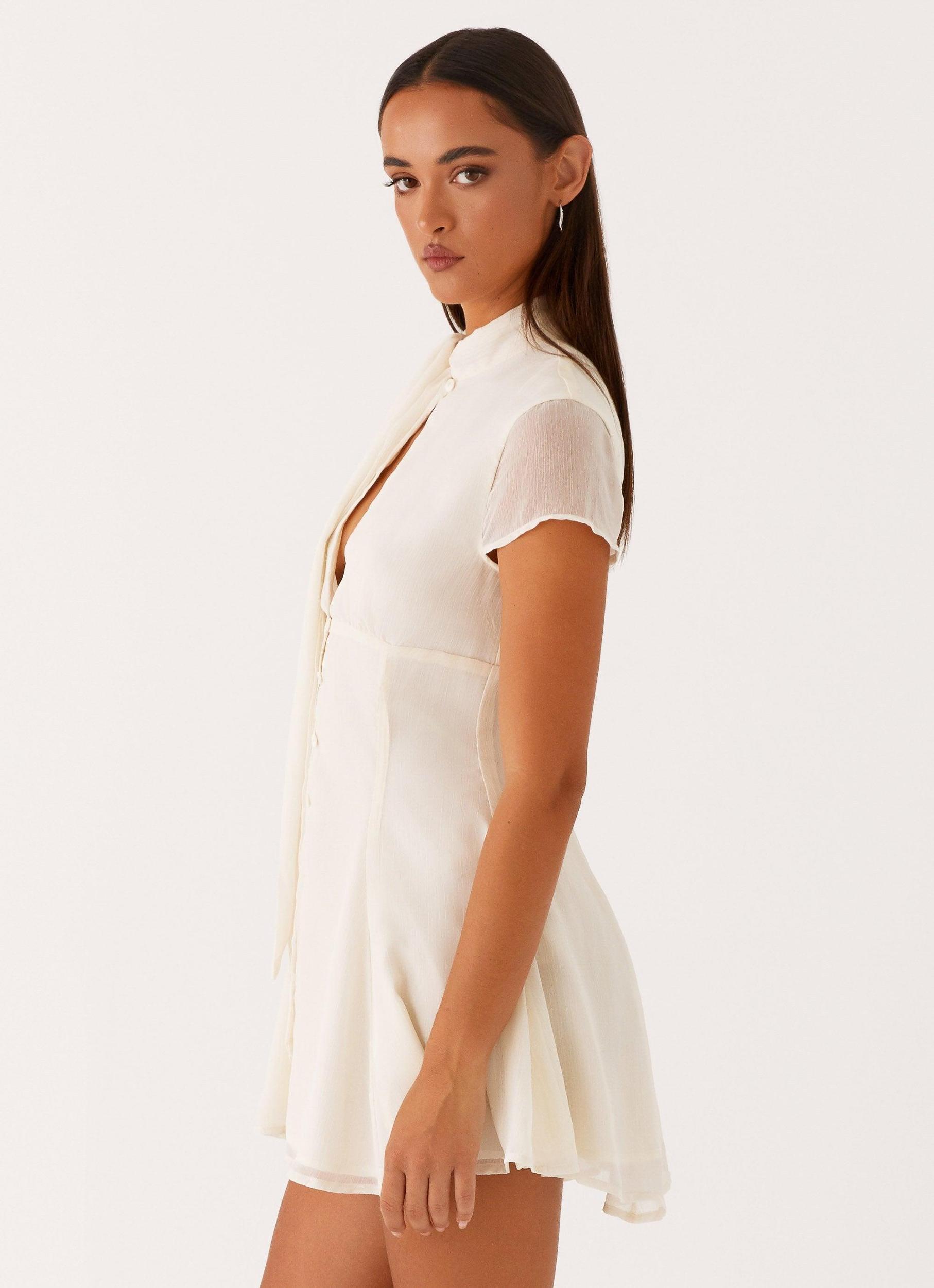 Karling Mini Dress - Ivory Product Image