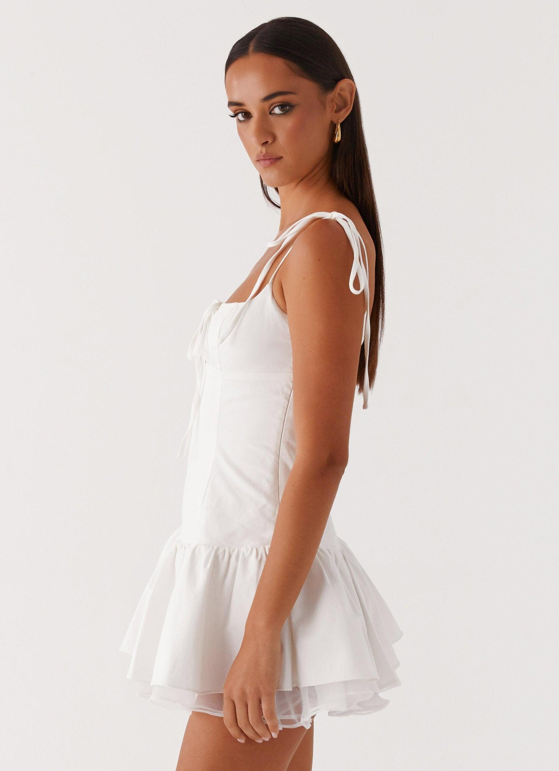Valene Mini Dress - White Product Image
