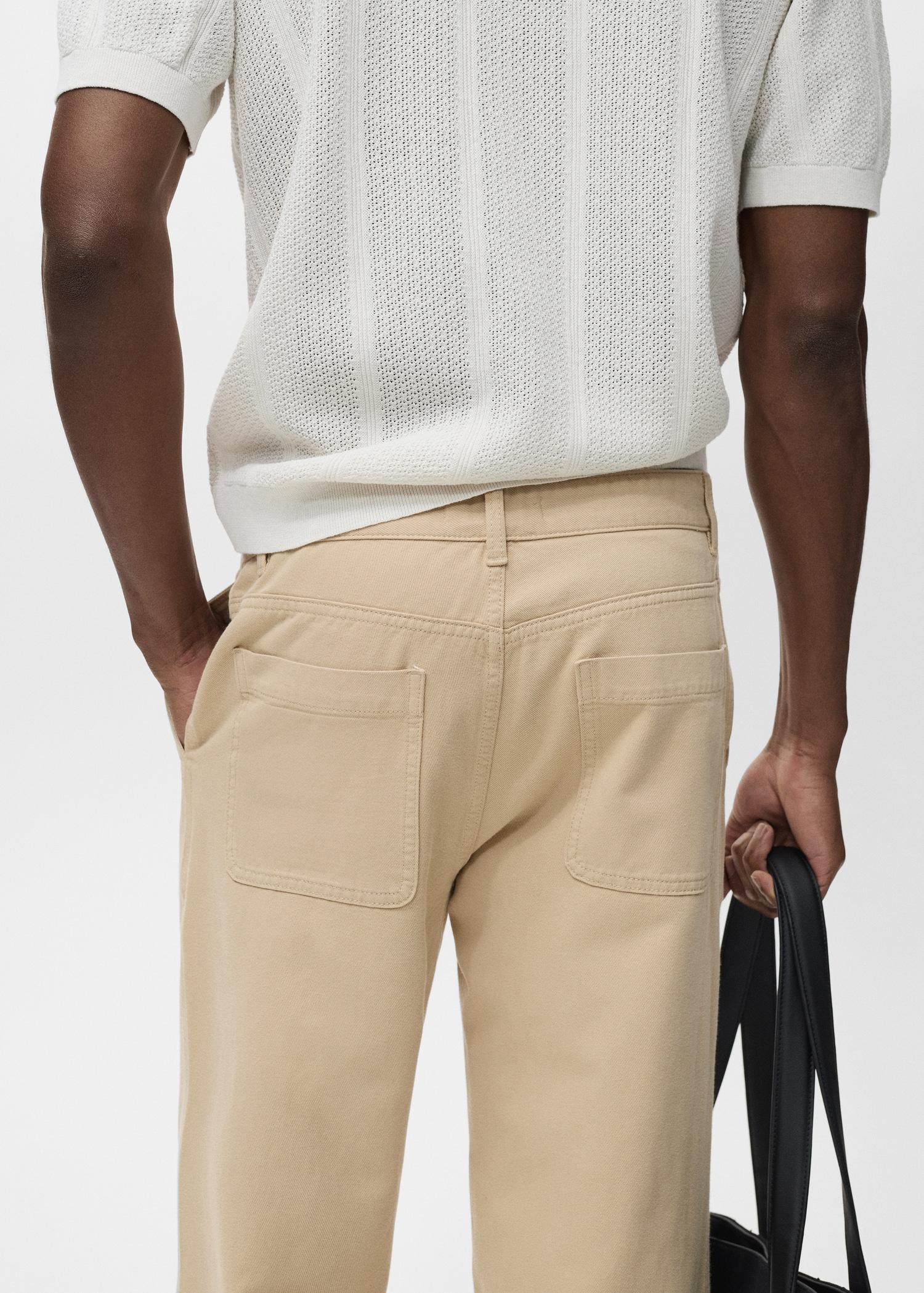 Regular-fit jeans made from a cotton-linen blend - Men | MANGO USA Product Image