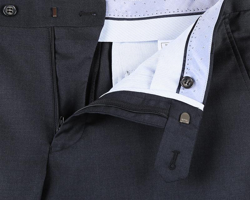 Half Canvas Wool Dress Suit Regular Fit 2 Piece in Charcoal Product Image