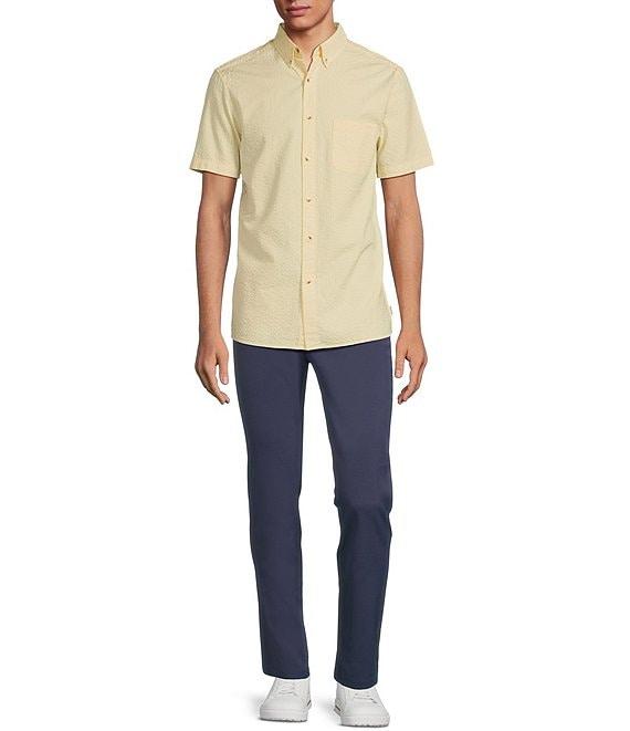 Rowm Short Sleeve Solid Seersucker Coatfront Shirt Product Image