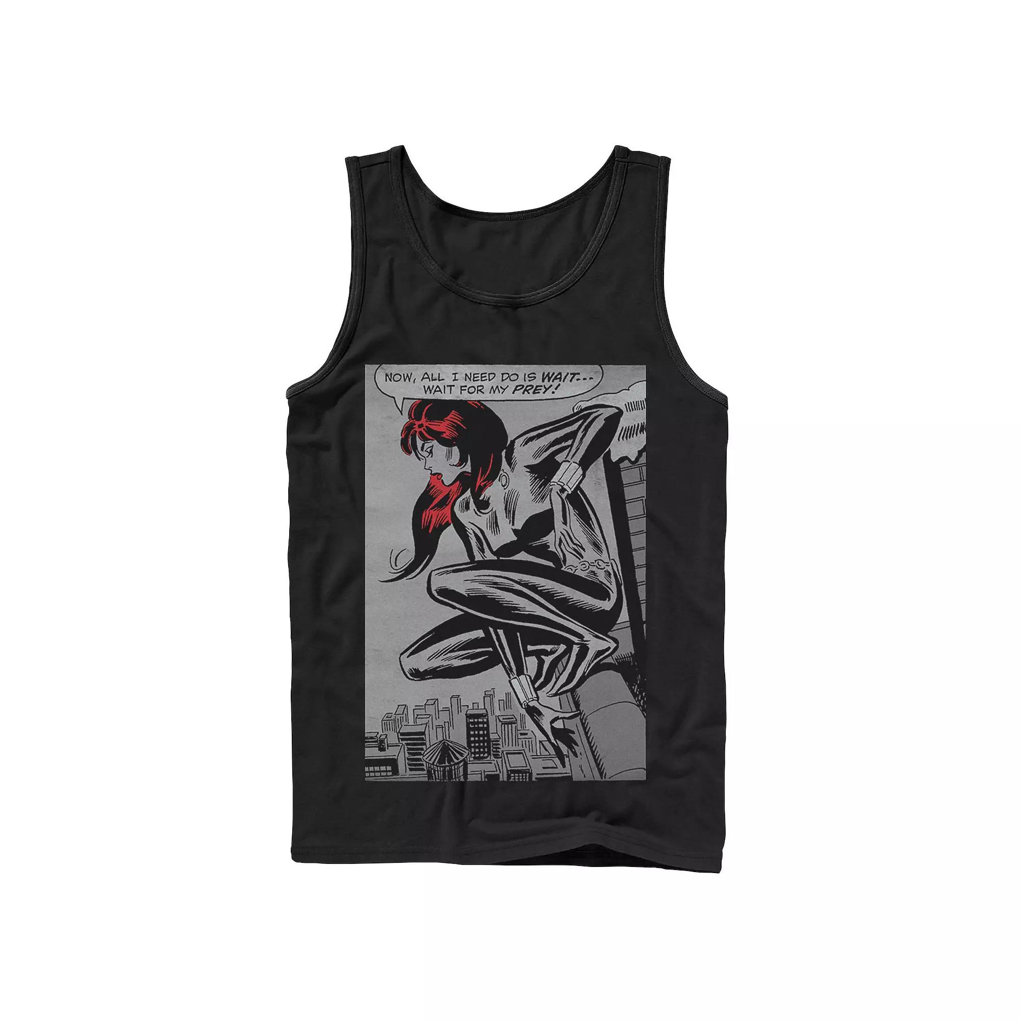 Men's Marvel Black Widow Classic Retro Panel Art Tank Top,  Product Image