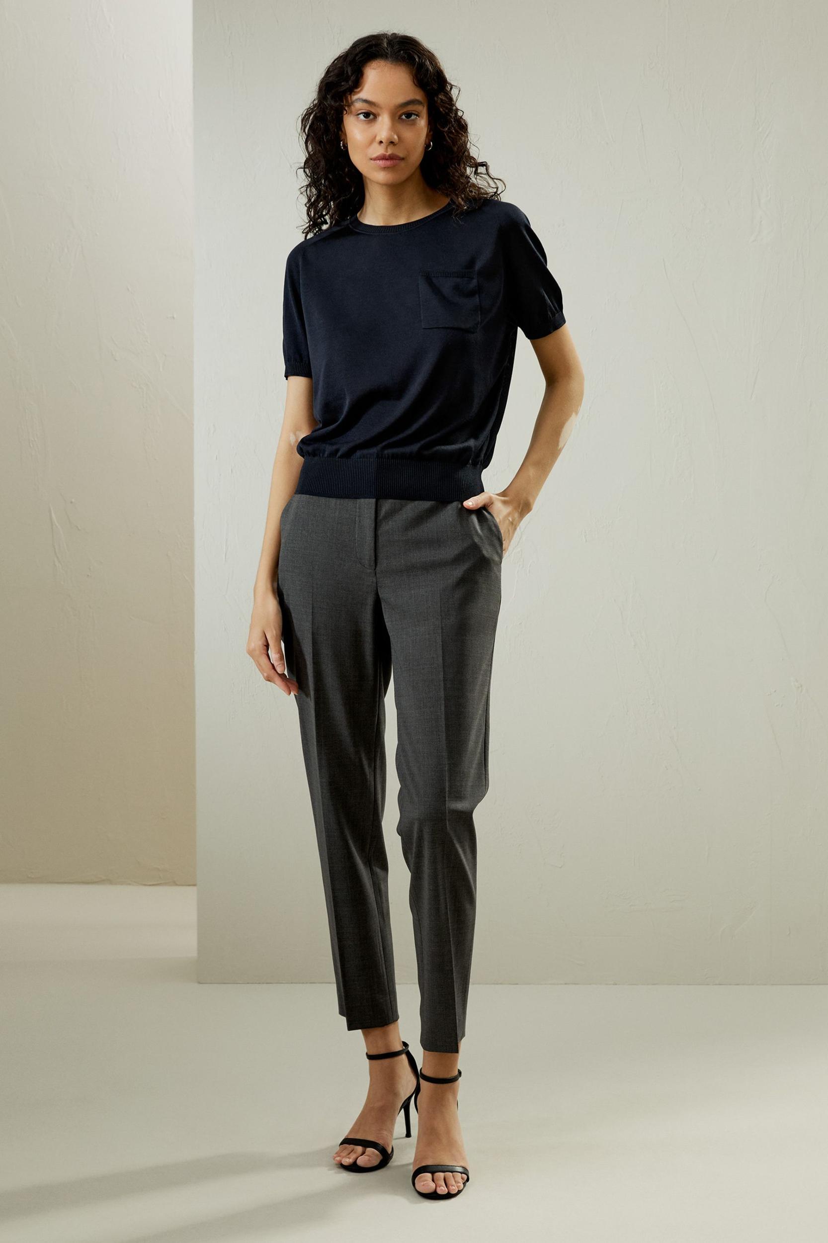 Basic Silk Crewneck T-shirt Product Image