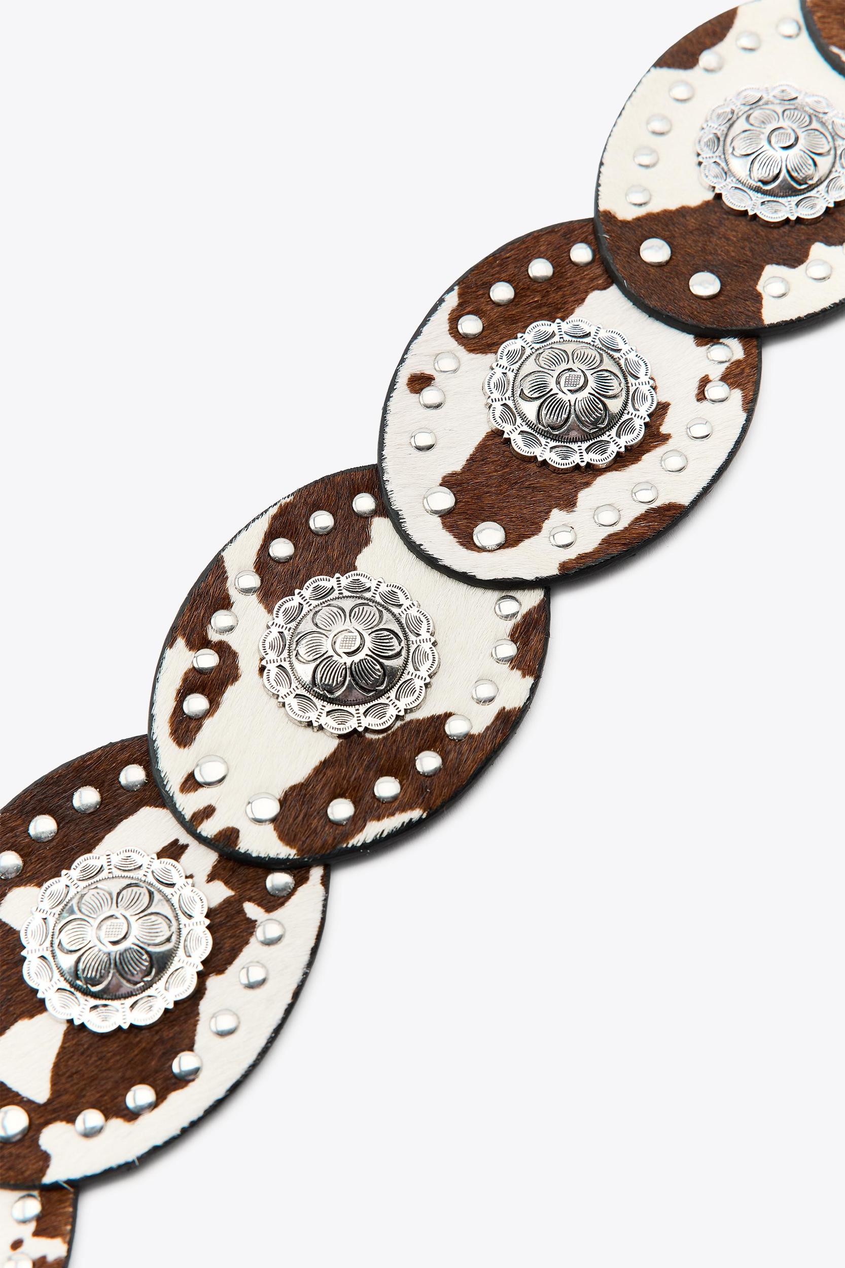 ANIMAL PRINT LEATHER BELT Product Image