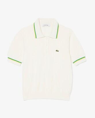 Cropped 3D Seamless Stretch Cotton Polo Shirt Product Image