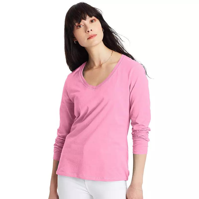 Women's Hanes® Originals Long Sleeve Tee,  Product Image