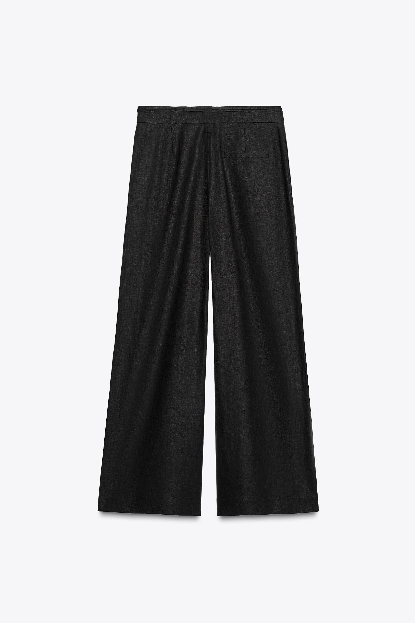 ZW COLLECTION WIDE LEG LINEN PANTS Product Image