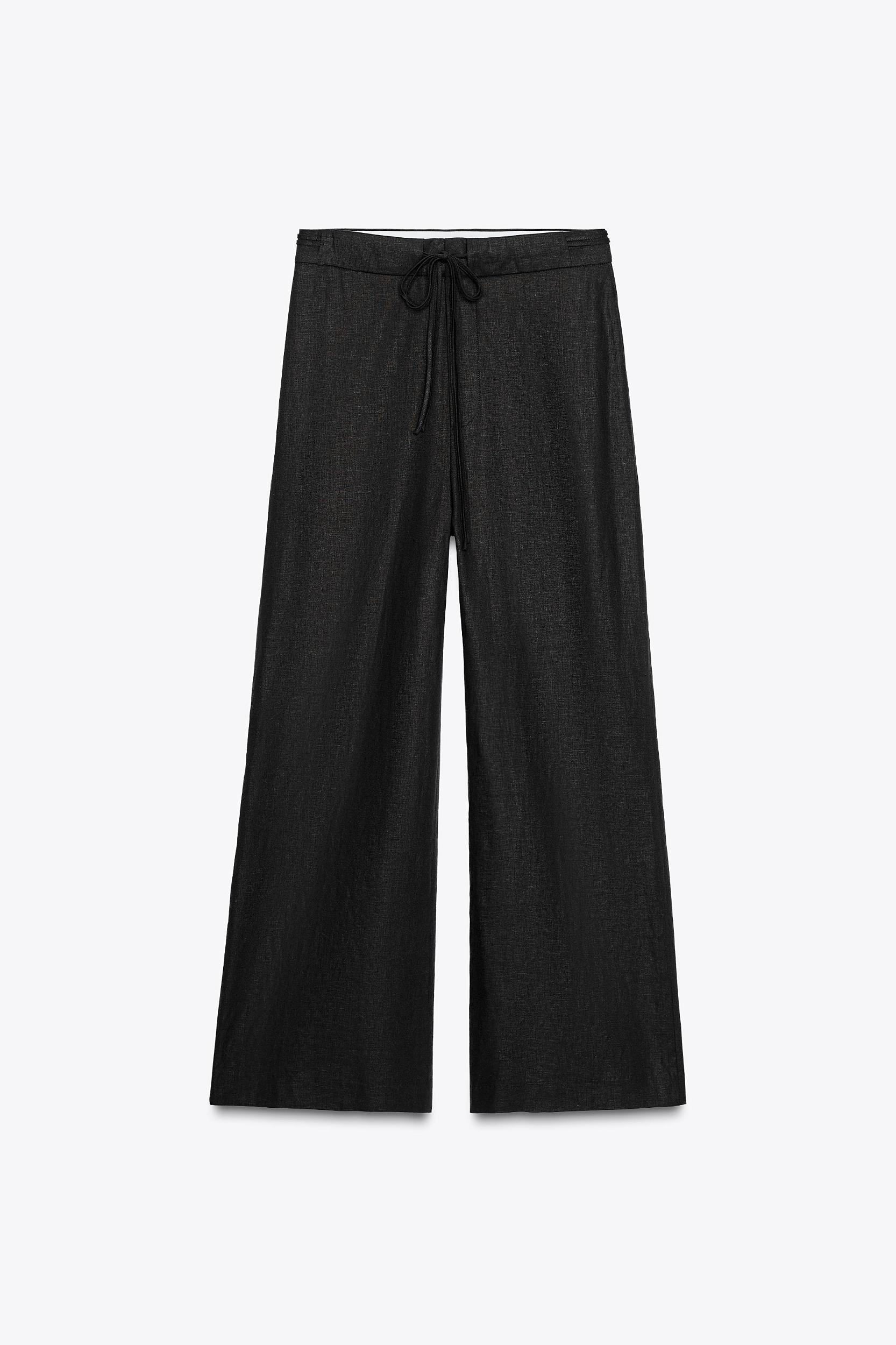 ZW COLLECTION WIDE LEG LINEN PANTS Product Image