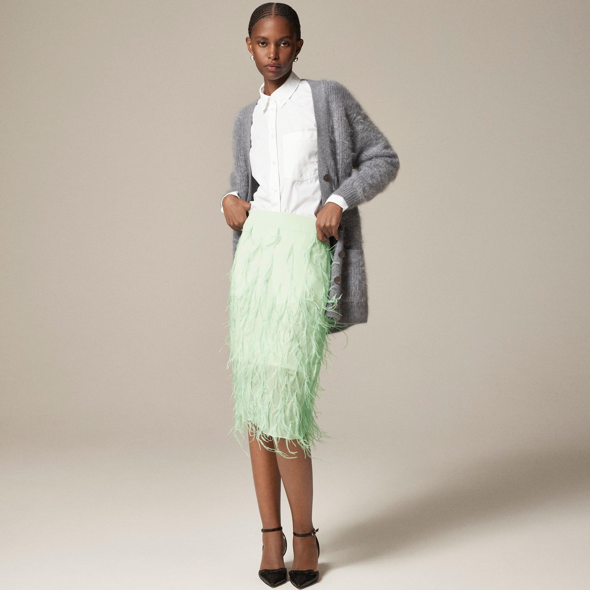 Collection feather pencil skirt Product Image