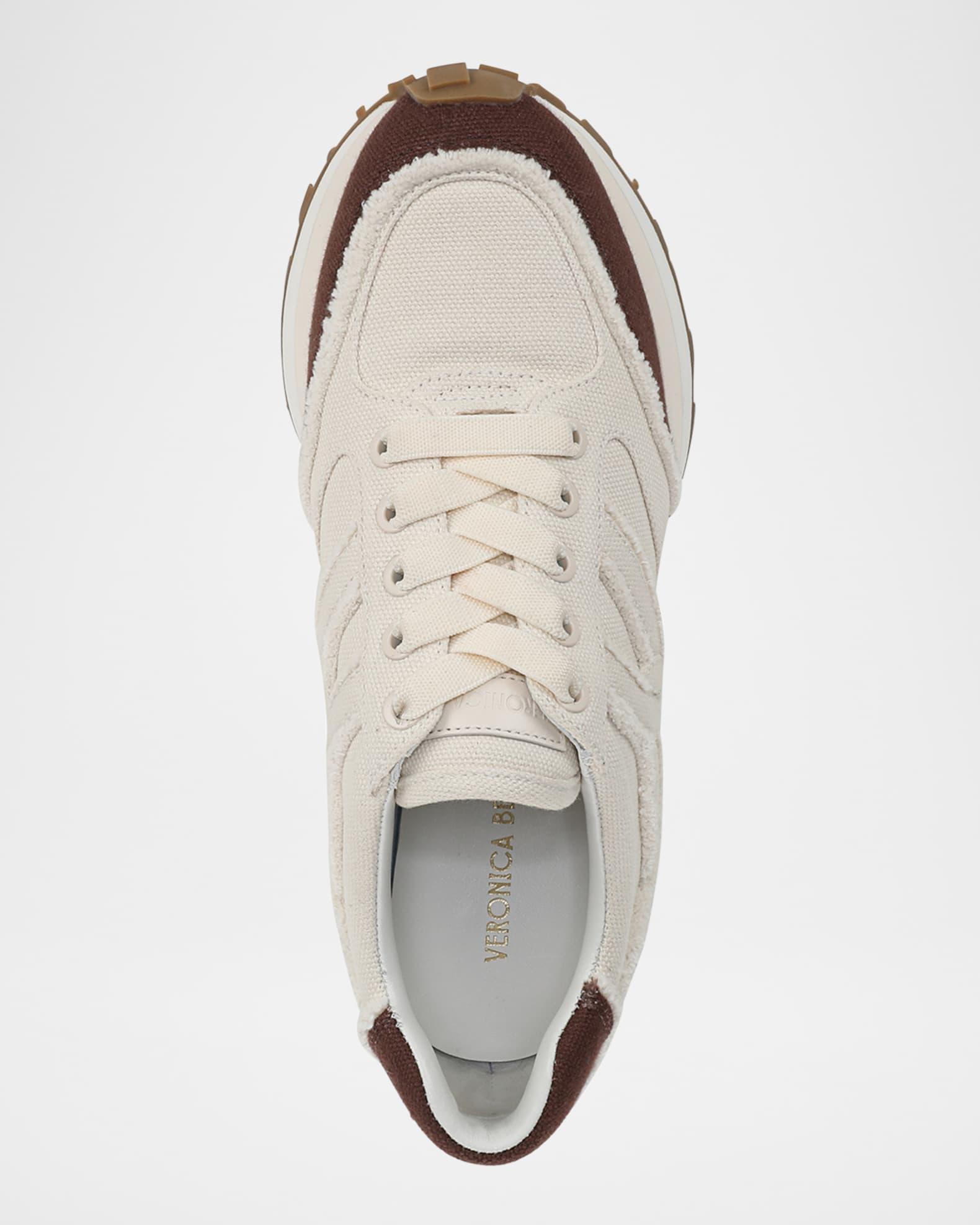 Valentina Bicolor Frayed Retro Sneakers Product Image