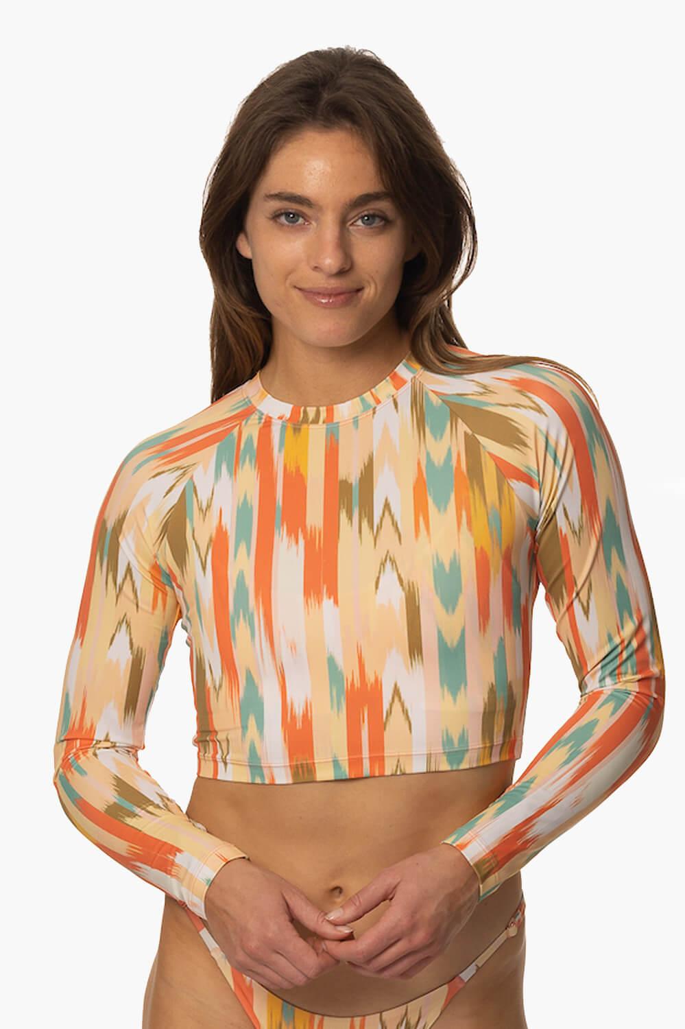 Moana Long Sleeved Crop Rashguard - Zuma Female Product Image