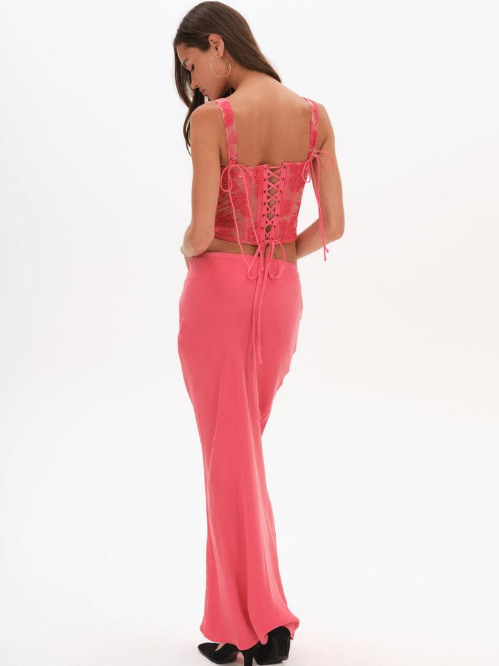 Lena Maxi Skirt — Red Product Image