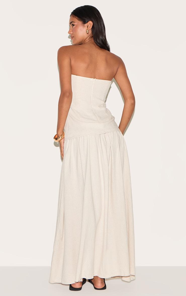 Cream Bandeau Long Line Maxi Dress Product Image