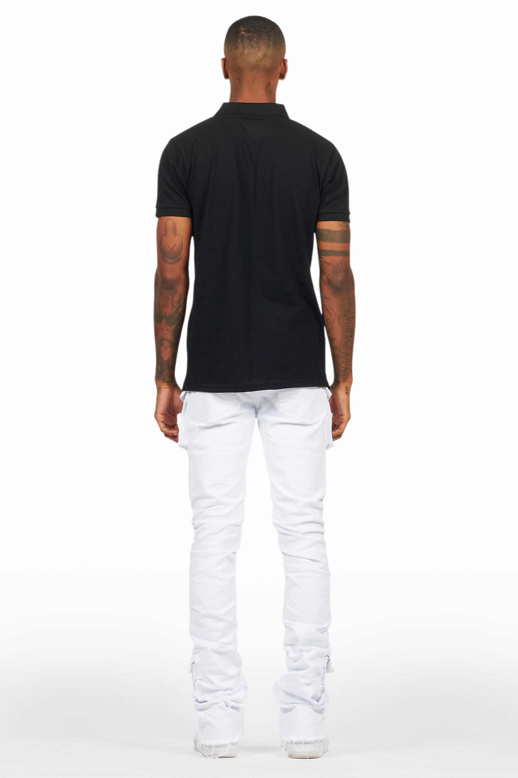 Gentry White Stacked Flare Jean Male Product Image