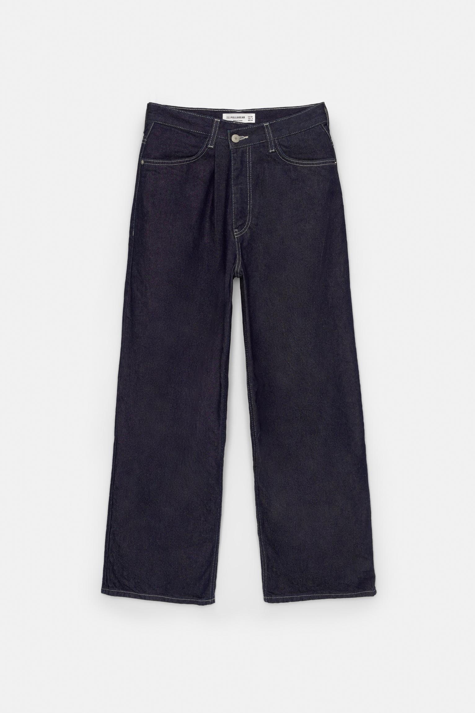 Super baggy jeans with crossover waistband Product Image