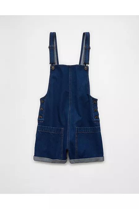 AE Easy Baggy Denim Short Overall Womens Product Image