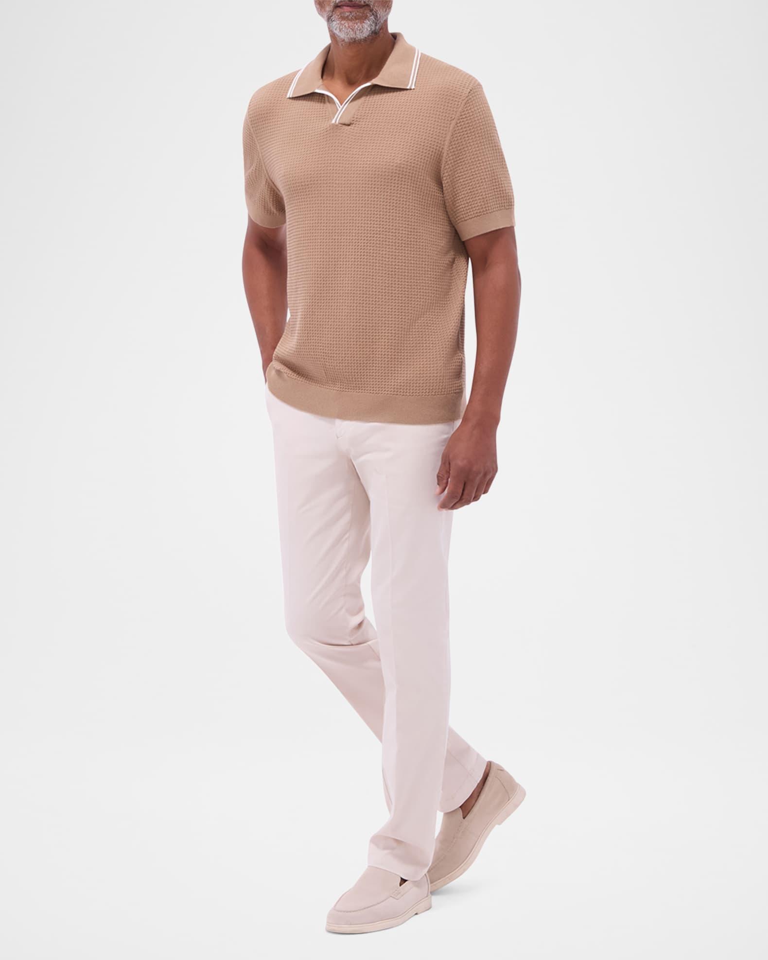 Men's Johnny Collar Short-Sleeve Sweater Product Image