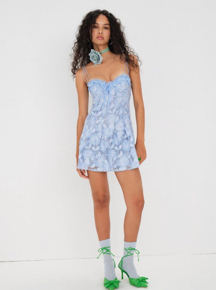 Kate Mini Dress — Blue Product Image