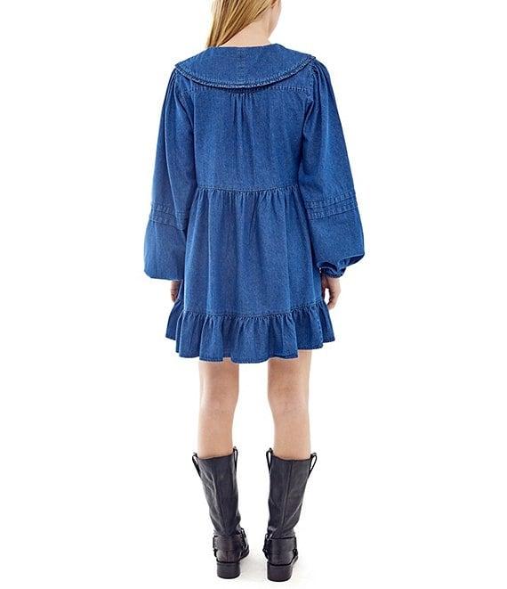 BDG Urban Outfitters Long Sleeve Button Front Denim Collar Dress Product Image