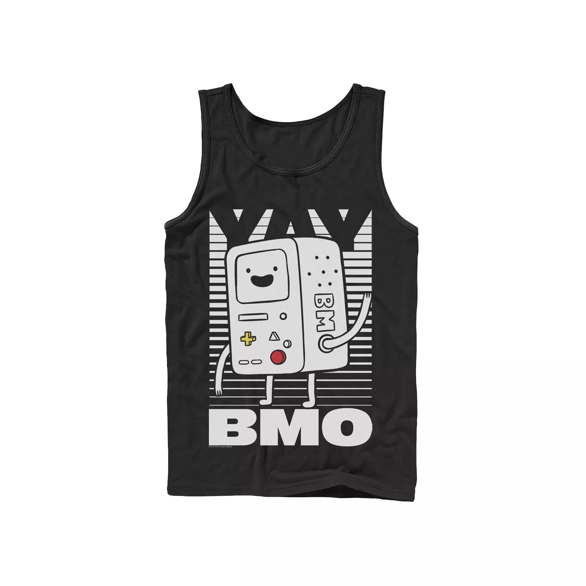 Men's Cartoon Network Adventure Time BMO Wave Halftone Fade Tank Top,  Product Image