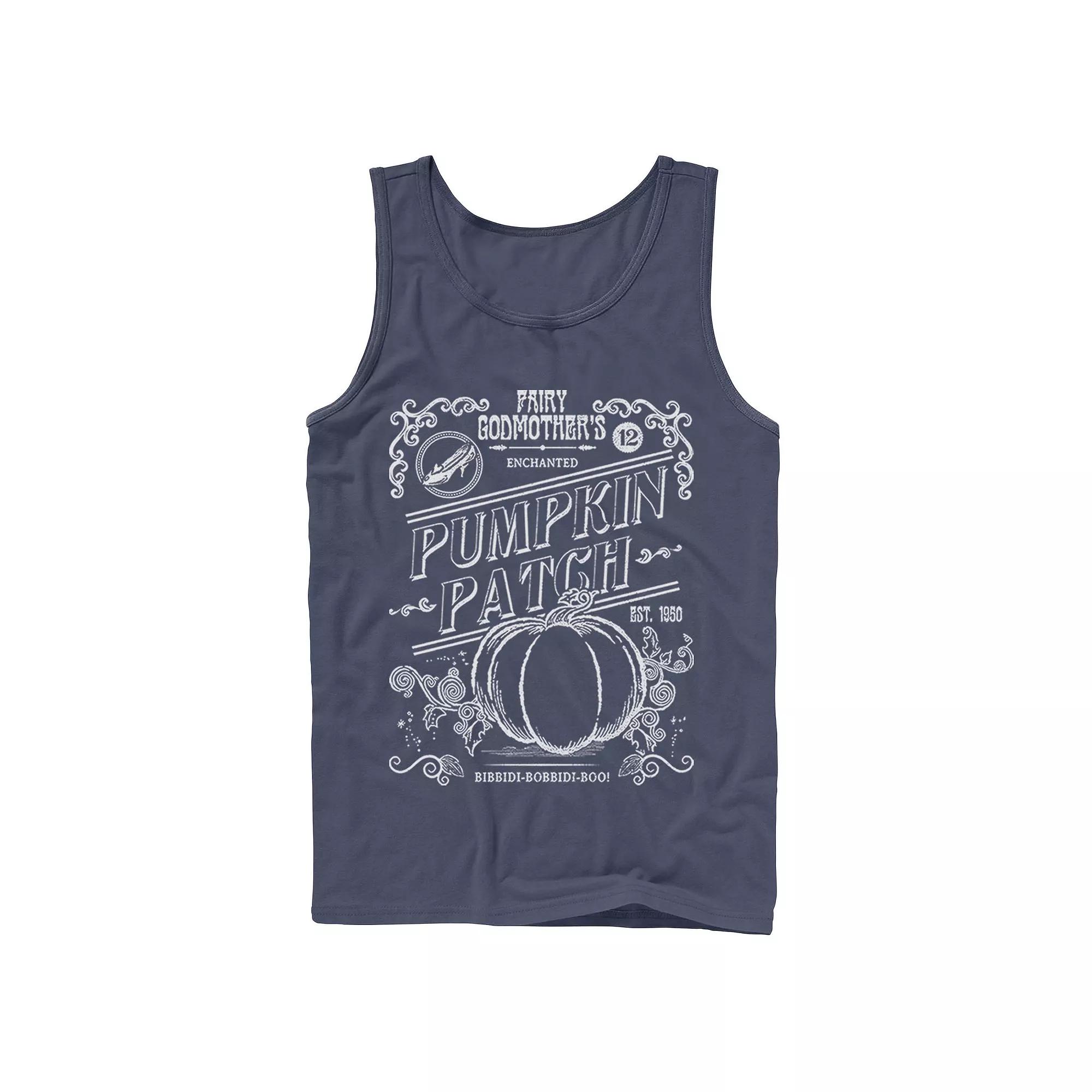 Men's Disney Cinderella Halloween Pumpkin Patch Tank Top, Size: Small, Blue Product Image