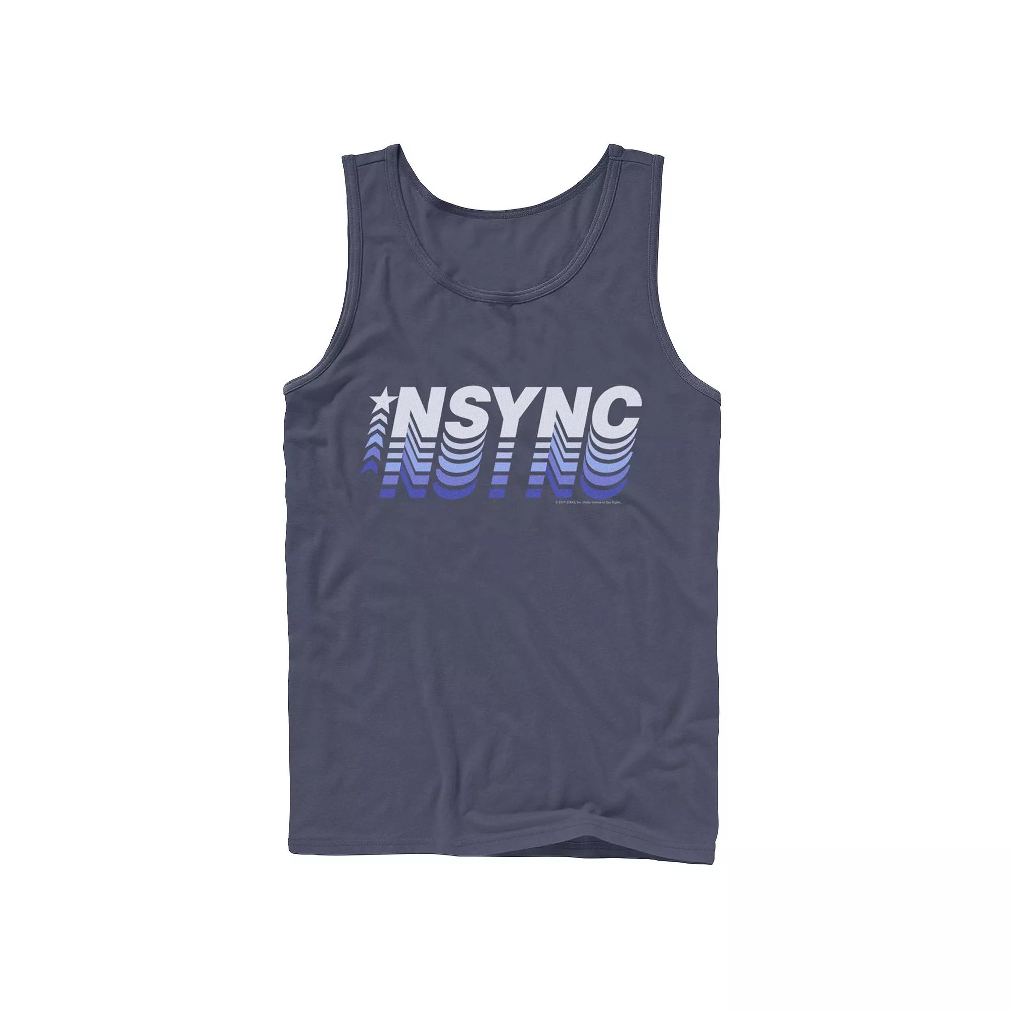 Men's N'Sync Sporty Style Logo Tank Top, Size: Small, Blue Product Image