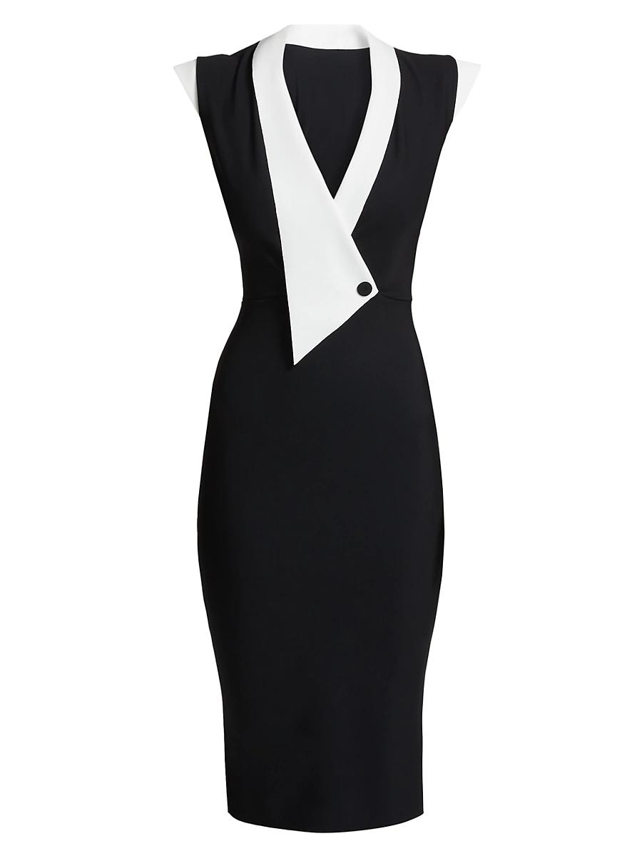 Womens Sorai Plunge-Neck Cocktail Dress Product Image
