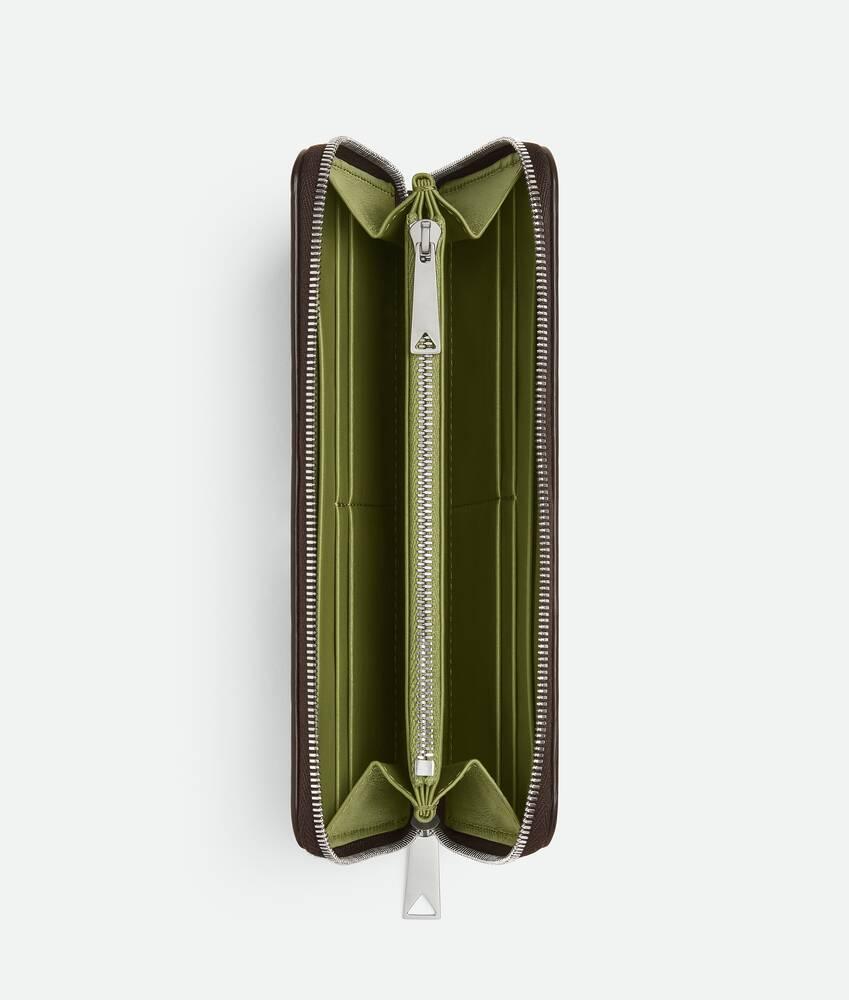 Men's Intrecciato Zip Around Wallet in Fondant/matcha Product Image