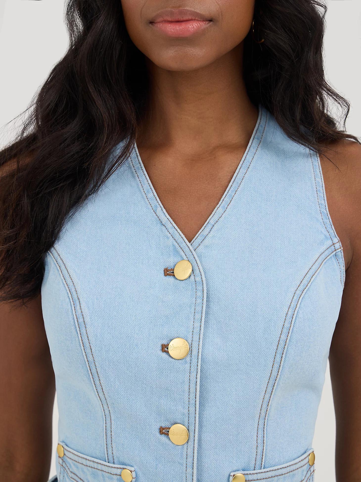 Wrangler® x Yellow Rose by Kendra Scott Denim Vest | Women's JACKETS & OUTERWEAR | Wrangler® Product Image